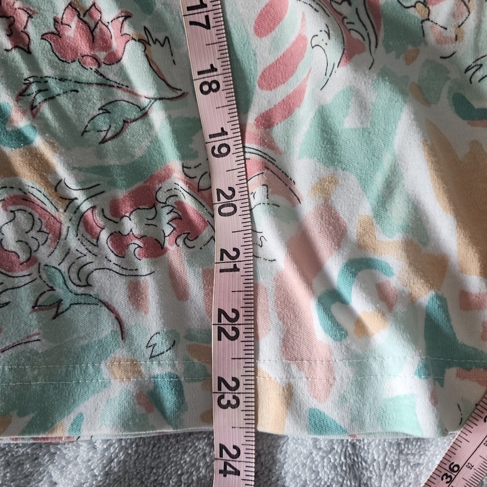 Vintage Southern Lady Pastel Floral Print Tee Shirt Size L Made in USA - Picture 7 of 9